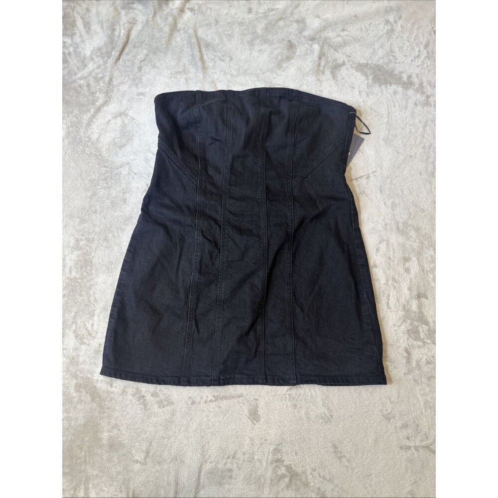 Universal Thread Denim Corset Tube Top Women’s Size Medium Strapless Bustier 12